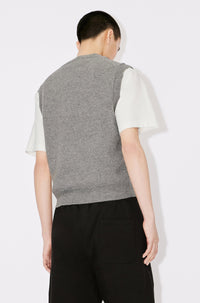 Pull brodé Boke Flower en laine - Pearl Grey
