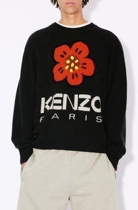Pull Boke Flower en laine - Black