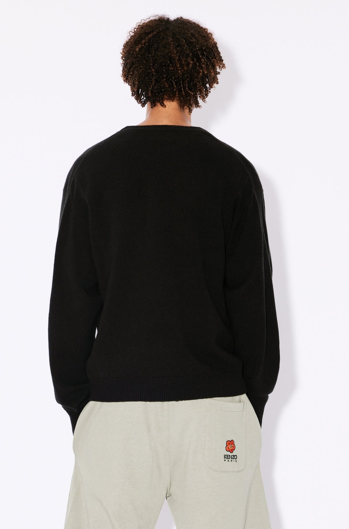 Pull Boke Flower en laine - Black
