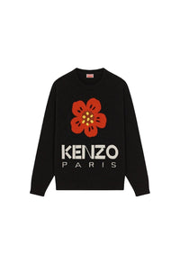 Pull Boke Flower en laine - Black