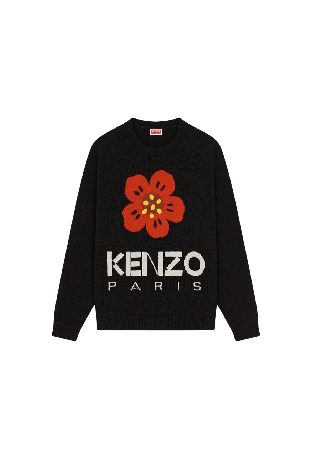 Pull Boke Flower en laine - Black