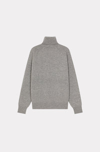 Pull à col roulé brodé Boke Flower en laine - Pearl Grey