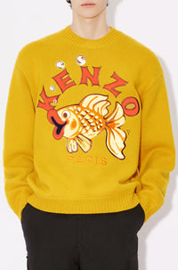 Kenzo Kingyo' embroidered jumper in wool - Honey