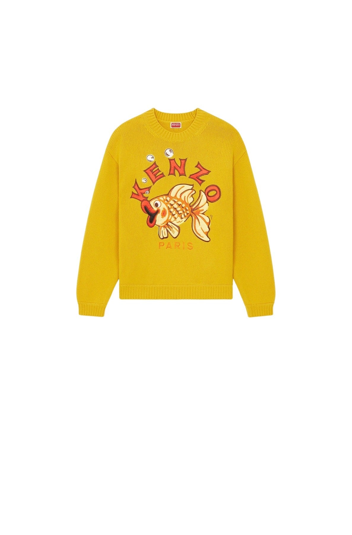 Kenzo Kingyo' embroidered jumper in wool - Honey