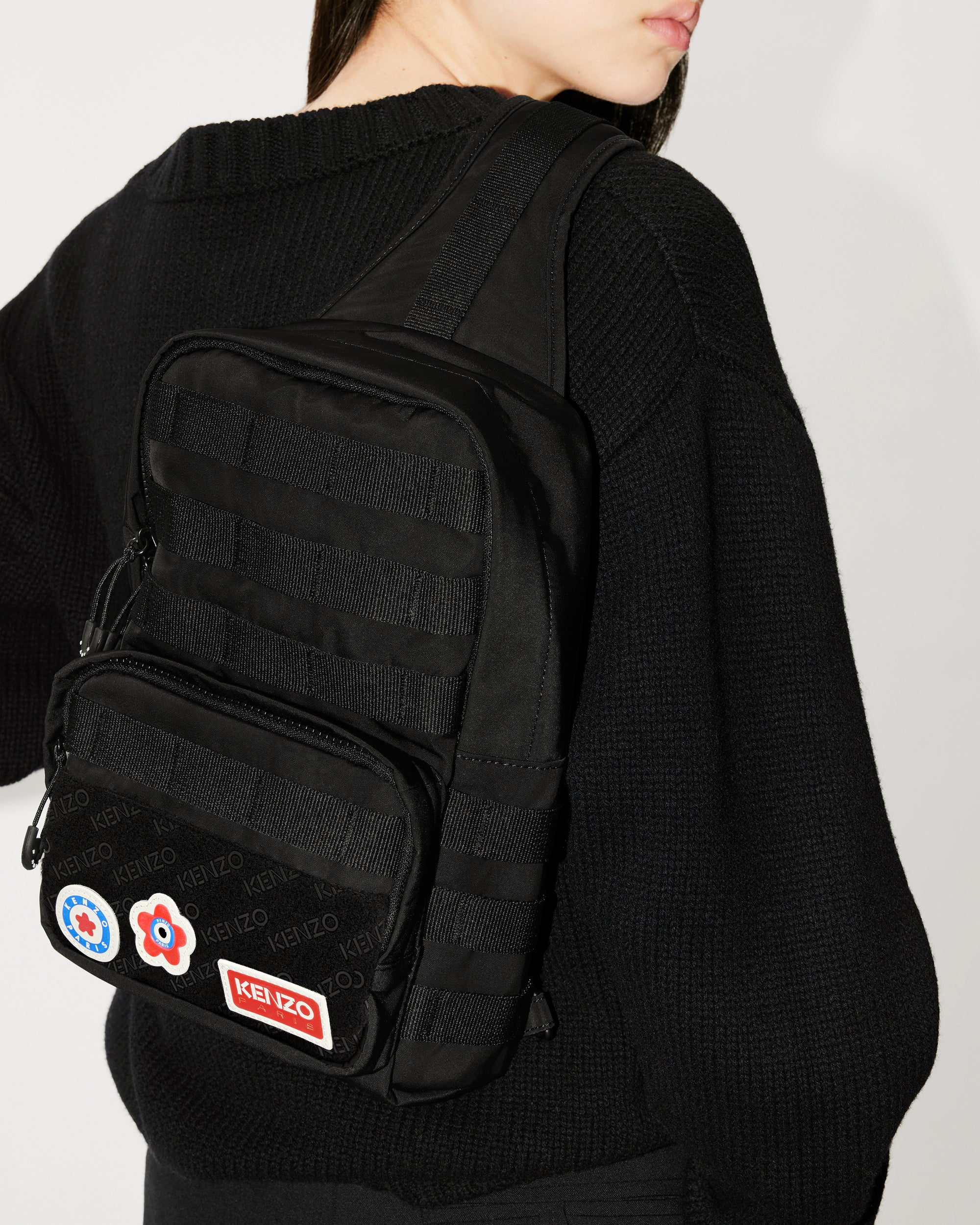 Sac à dos à bandoulière "Kenzo Paris" - Black