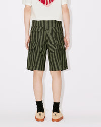 Short cargo "Kenzo Dazzle Stripe" - Sage Green