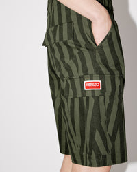 Short cargo "Kenzo Dazzle Stripe" - Sage Green