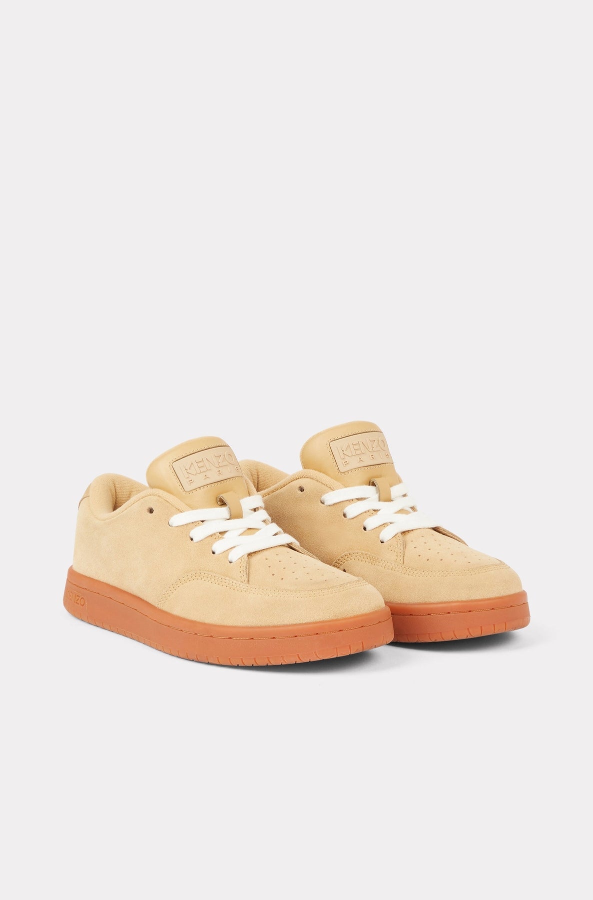 Baskets Kenzo-Dome en cuir - Dark Camel