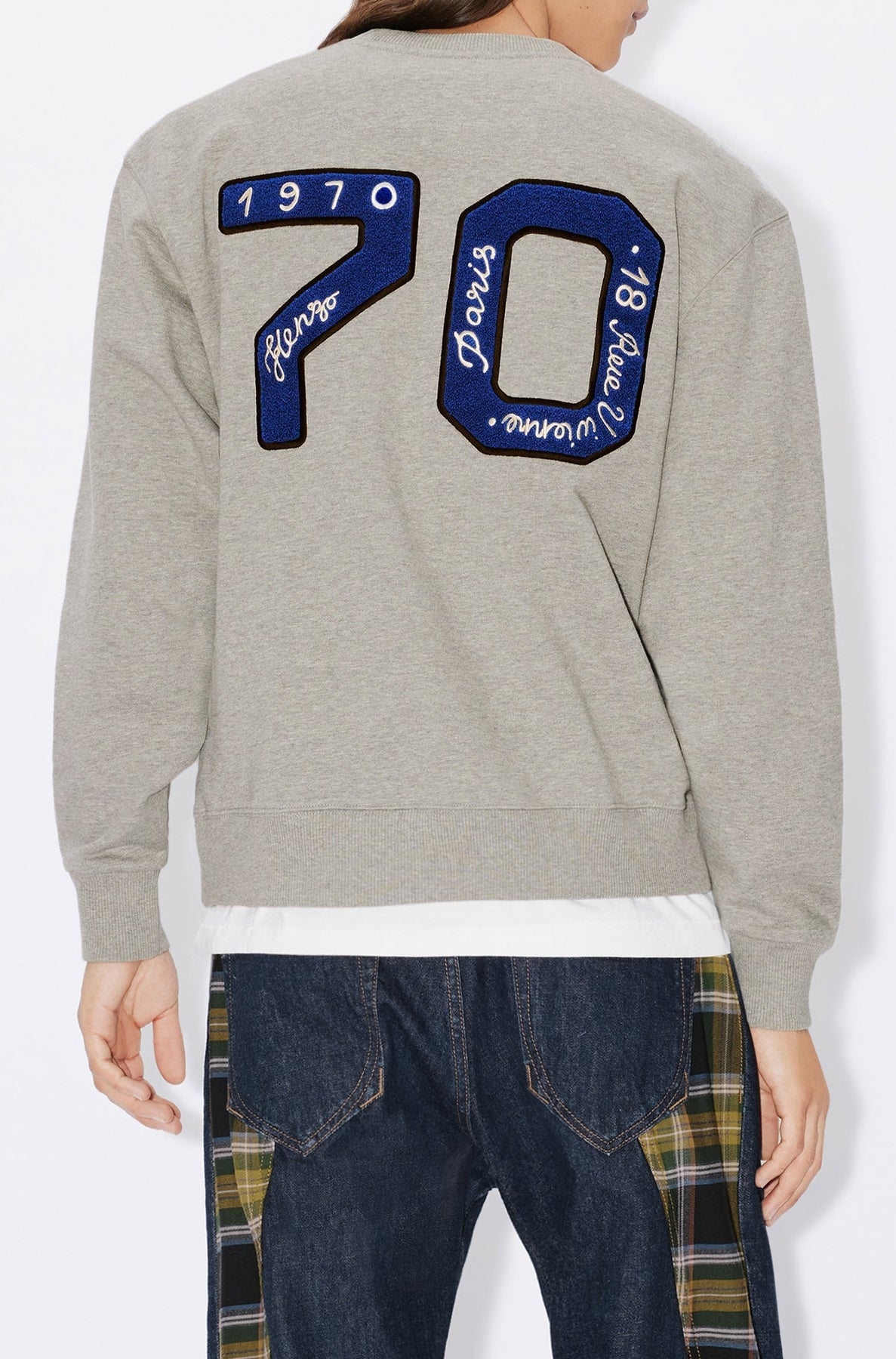 Kenzo Academy" embroidered sweatshirt - Pearl Grey
