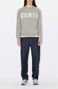 Kenzo Academy" embroidered sweatshirt - Pearl Grey