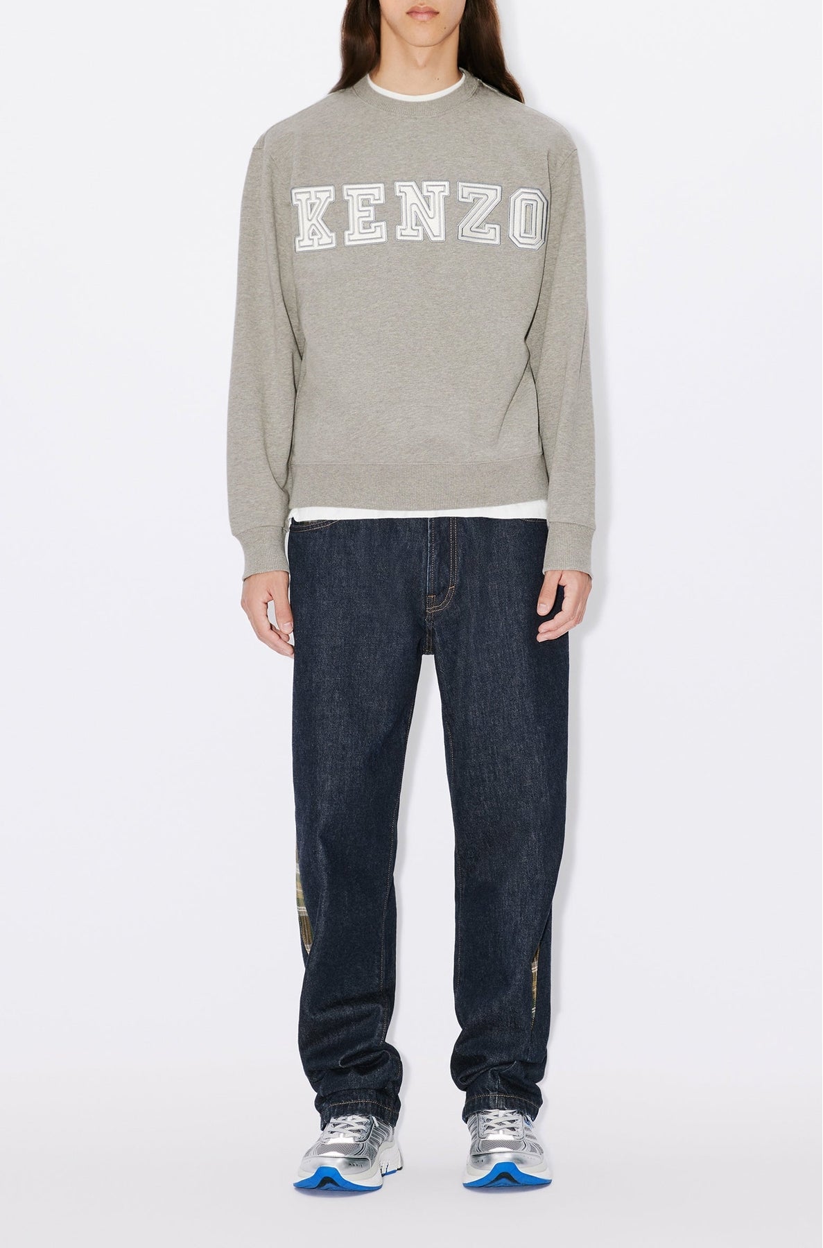 Kenzo Academy" embroidered sweatshirt - Pearl Grey