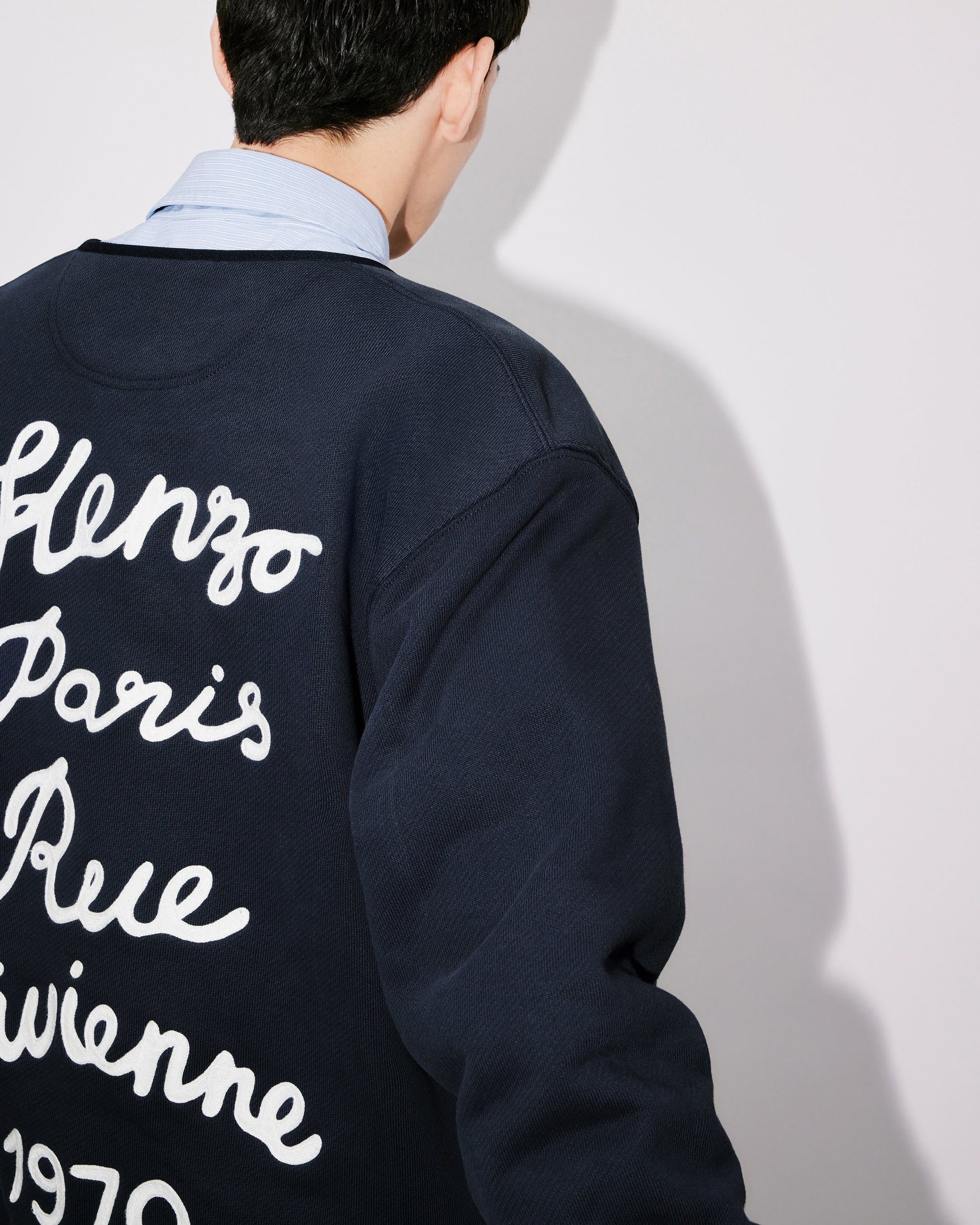 Cardigan brodé "Kenzo Rue Vivienne" - Midnight Blue