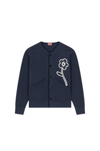 Cardigan brodé "Kenzo Rue Vivienne" - Midnight Blue