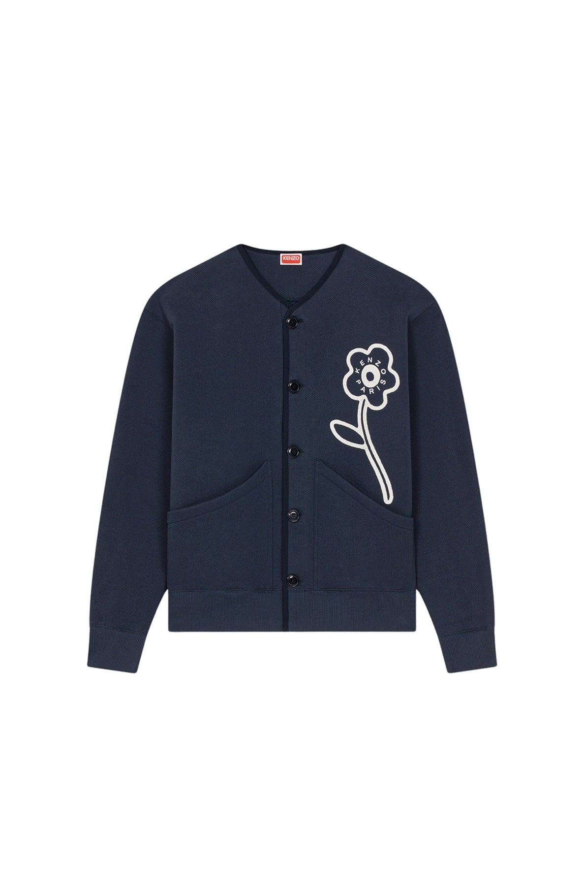 Cardigan brodé "Kenzo Rue Vivienne" - Midnight Blue
