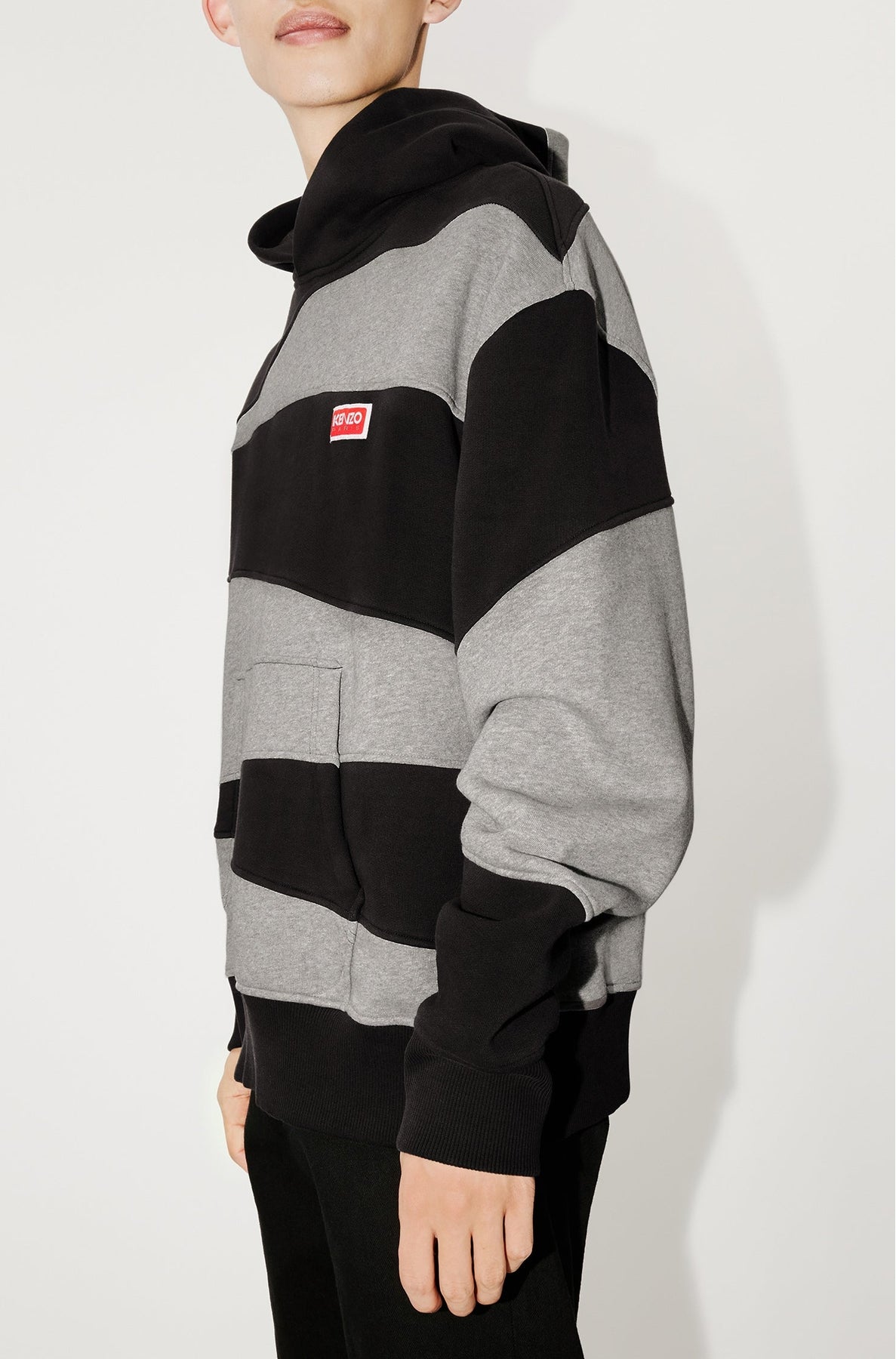 Sweatshirt oversize à capuche Kenzo "Dazzle Stripe" - Black