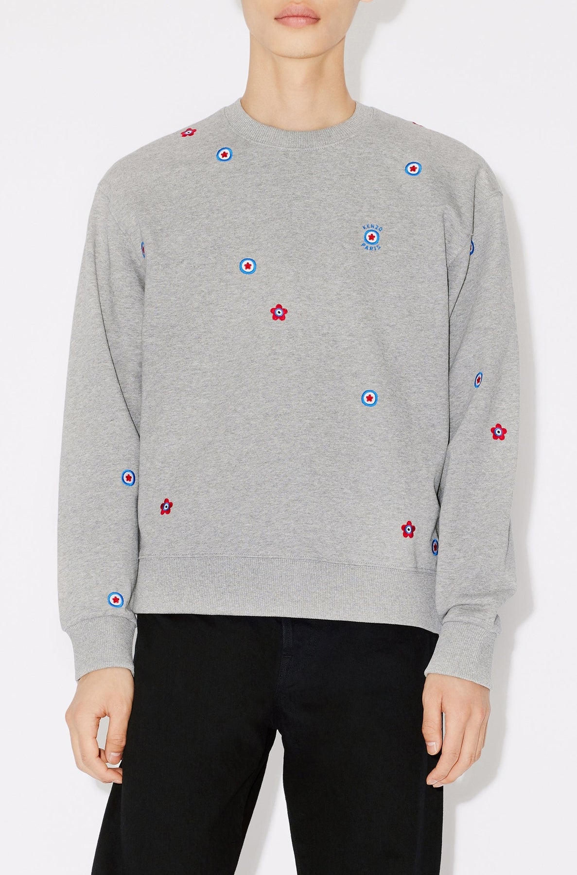 Kenzo Target' embroidered sweatshirt - Pearl Grey