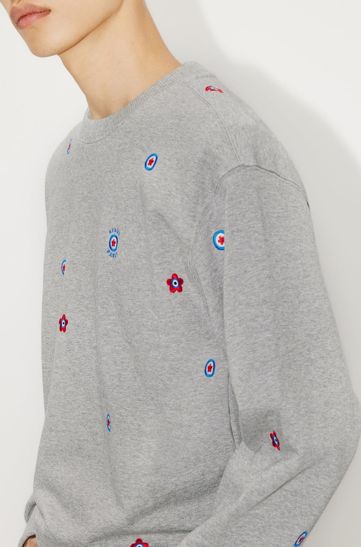 Kenzo Target' embroidered sweatshirt - Pearl Grey