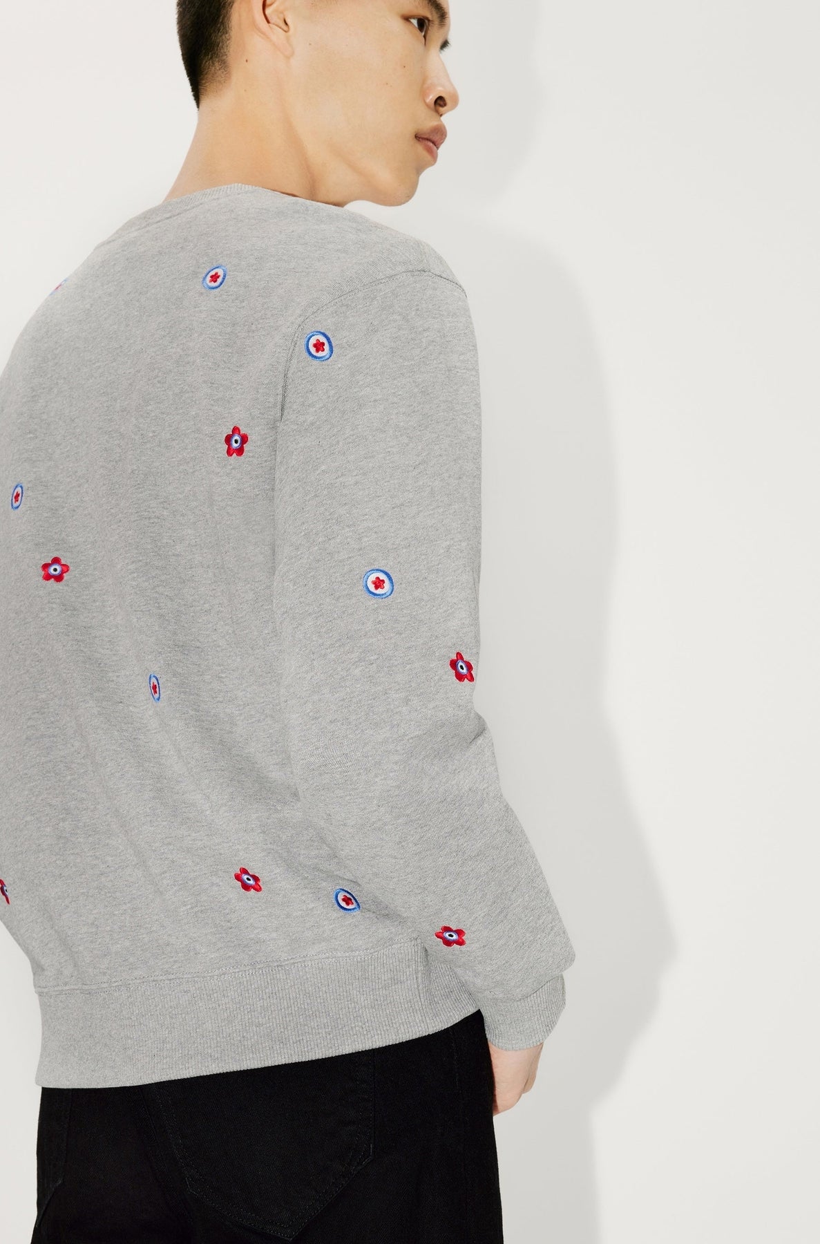 Sweatshirt brodé Kenzo Target - Pearl Grey