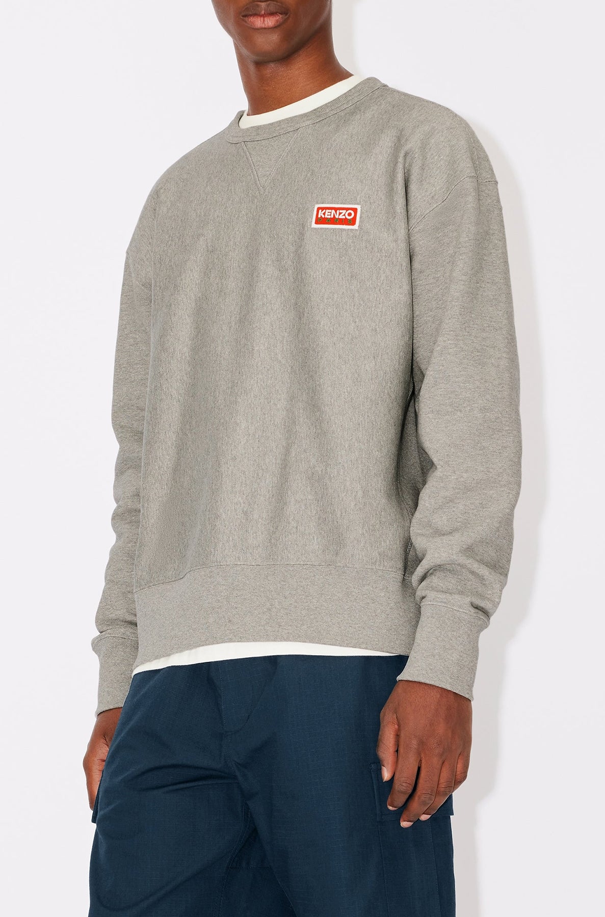 Sweatshirt oversize "Kenzo Paris" - Pearl Grey