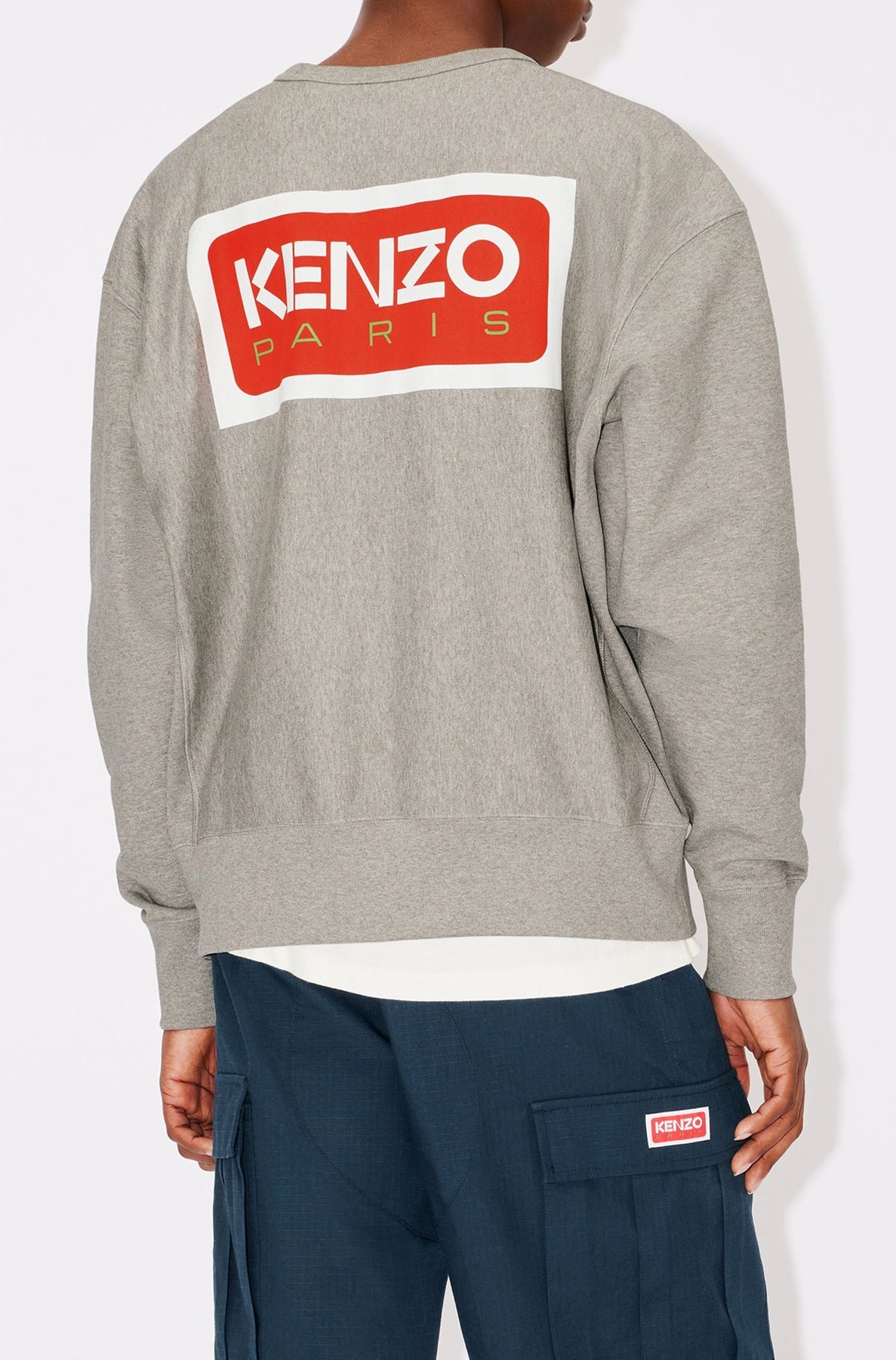 Sweatshirt oversize "Kenzo Paris" - Pearl Grey