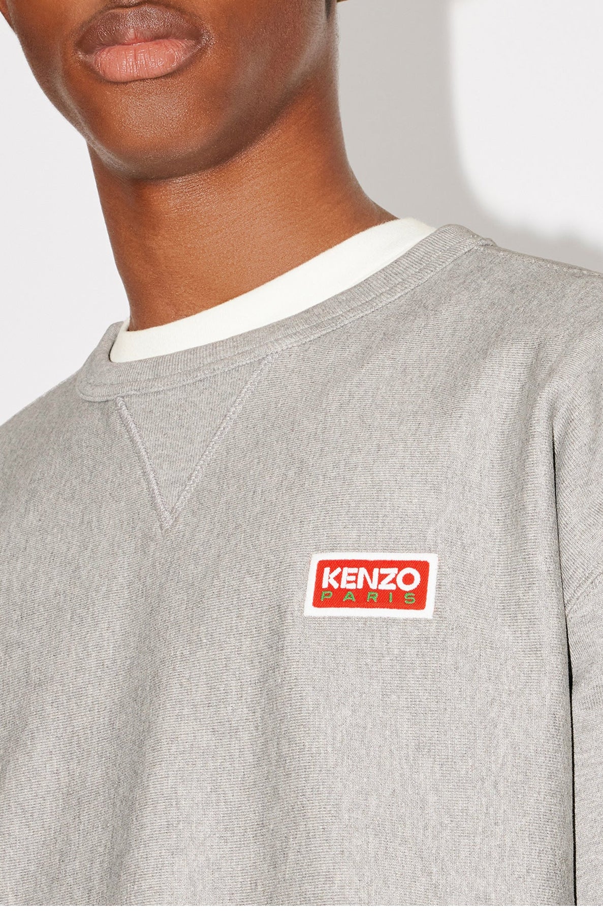 Sweatshirt oversize "Kenzo Paris" - Pearl Grey