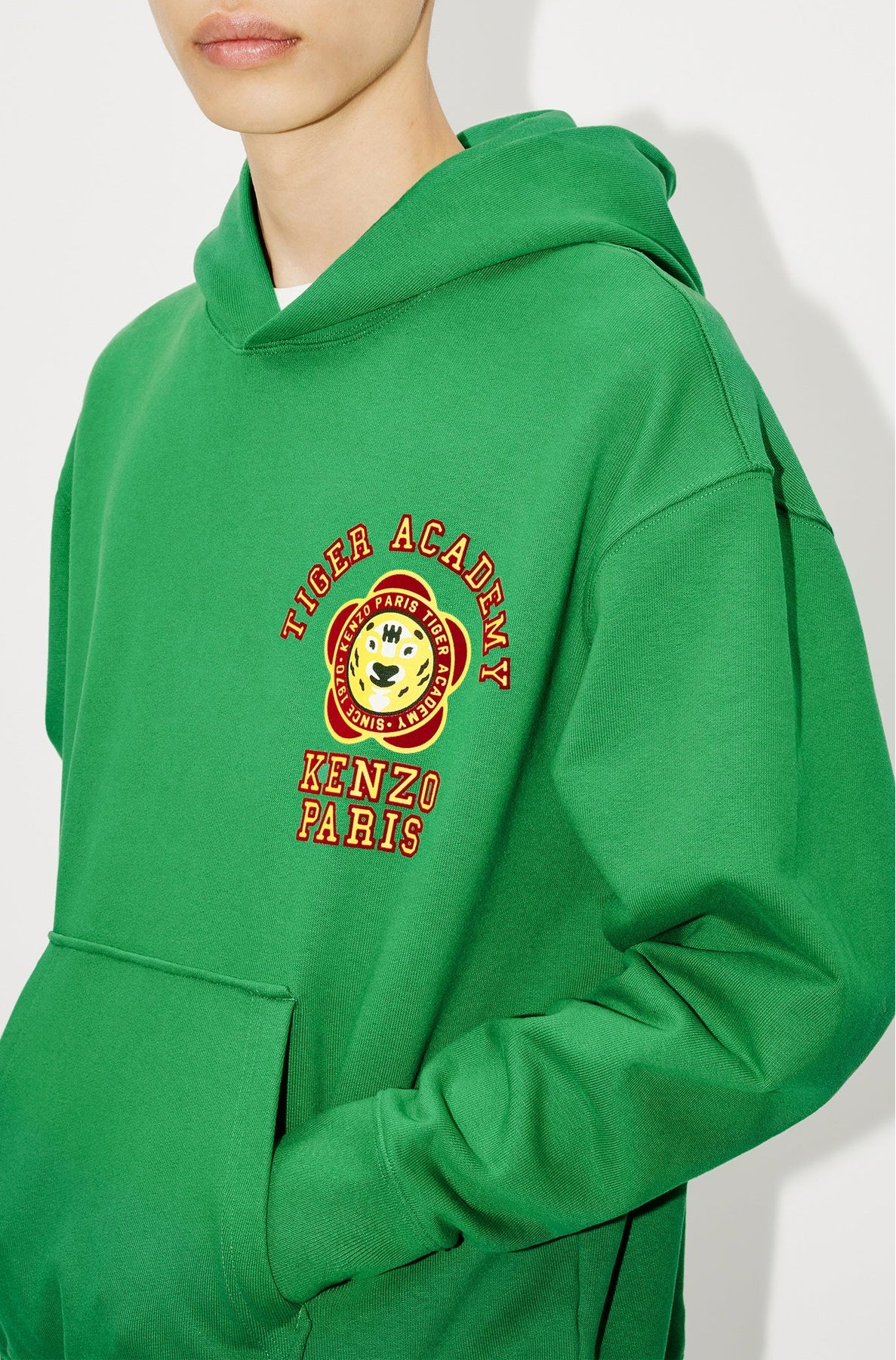 Sweatshirt oversize à capuche "Kenzo Tiger Academy" - Grass Green
