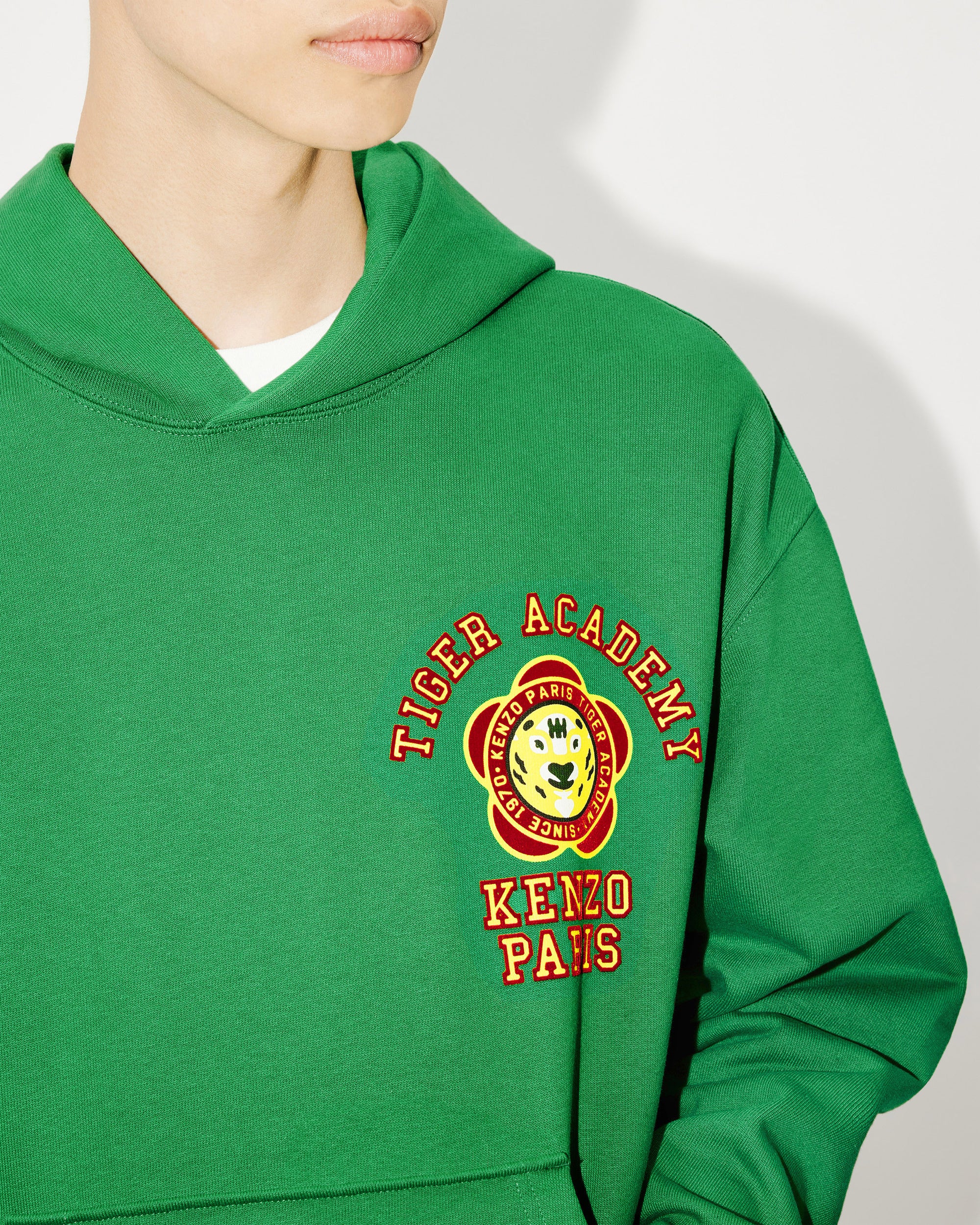 Sweatshirt oversize à capuche "Kenzo Tiger Academy" - Grass Green