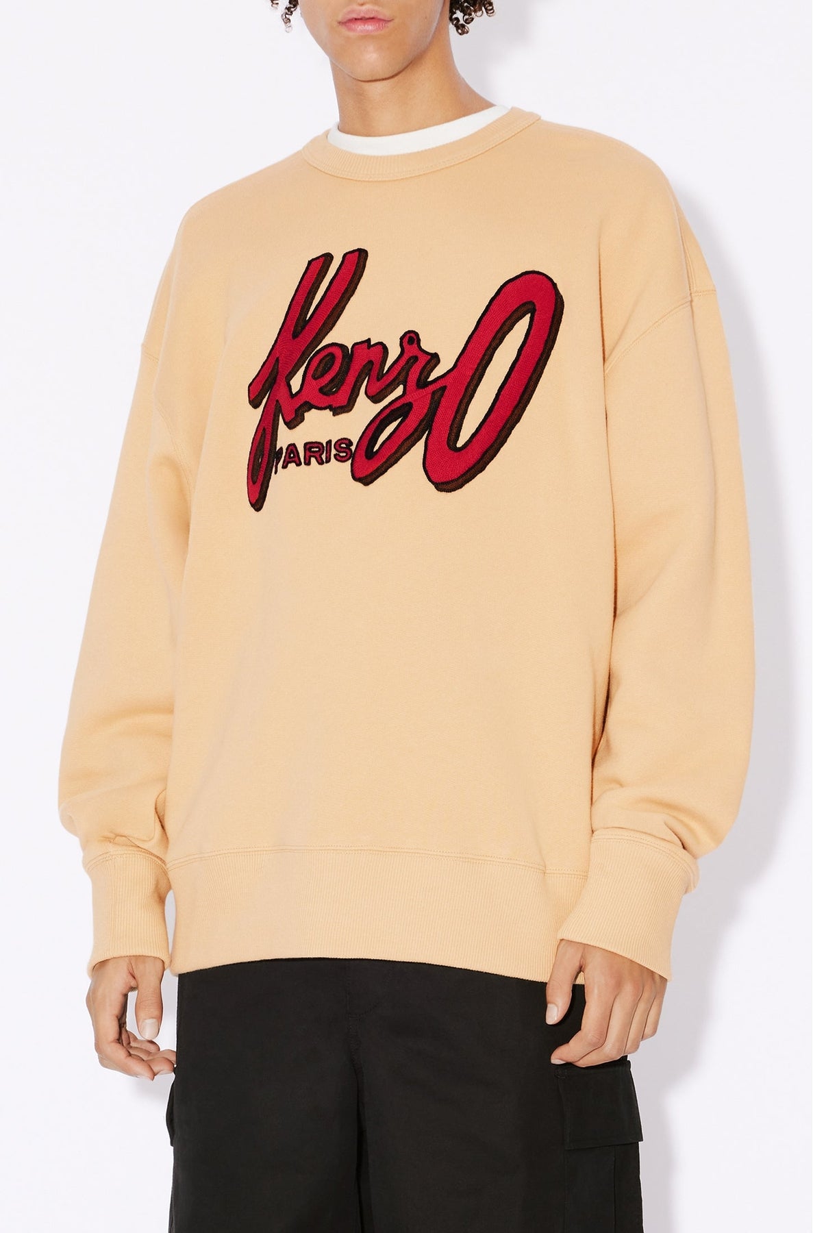 Sweatshirt oversize brodé "Kenzo Archive Logo" - Camel