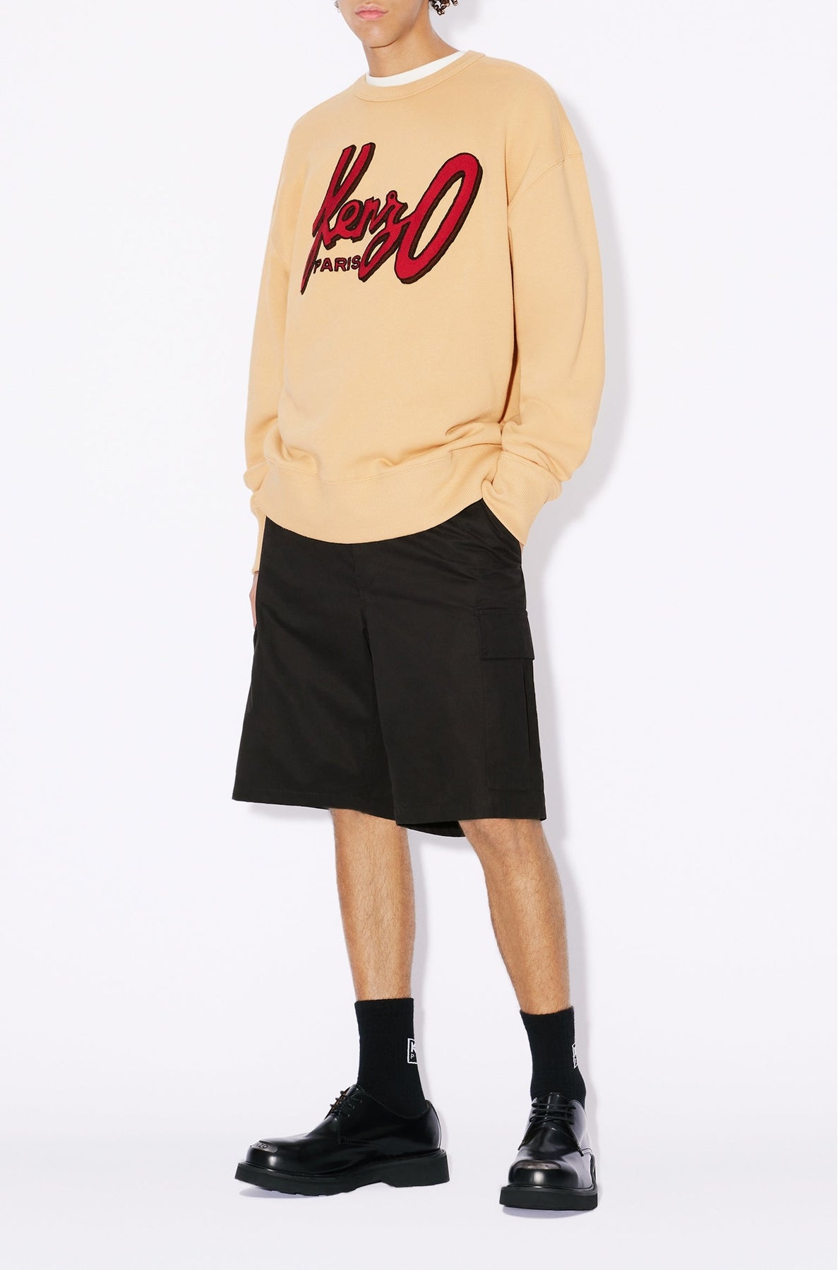 Sweatshirt oversize brodé "Kenzo Archive Logo" - Camel