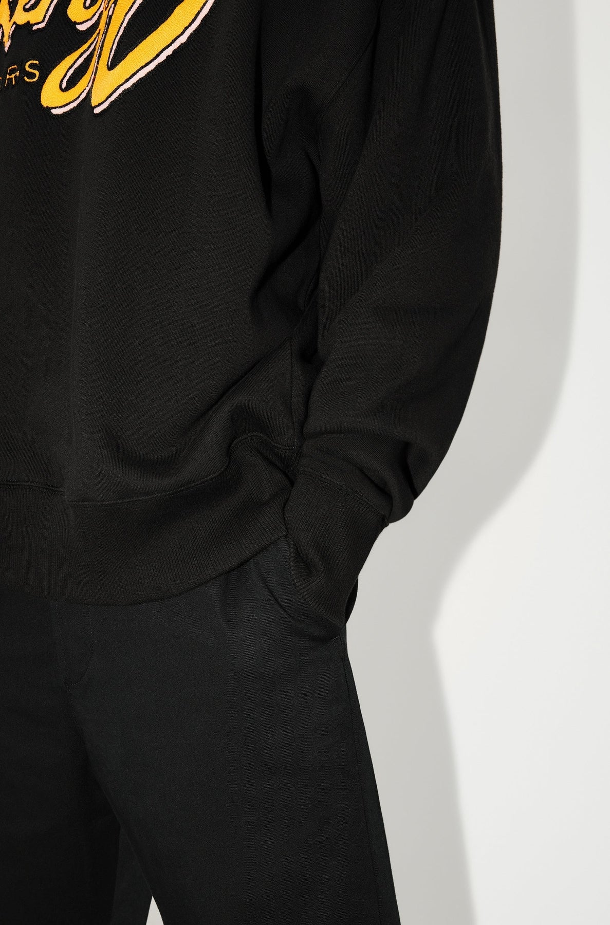Sweatshirt oversize brodé Kenzo Archive Logo - Black
