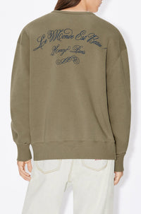 Sweatshirt oversize "Kenzo Tiger Patch" - Taupe