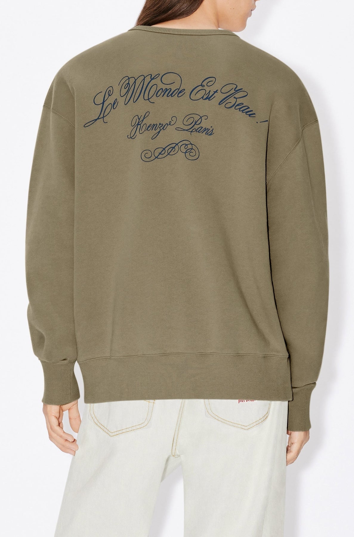 Sweatshirt oversize "Kenzo Tiger Patch" - Taupe