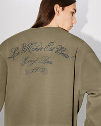 Kenzo Tiger Patch Oversized Sweatshirt - Taupe