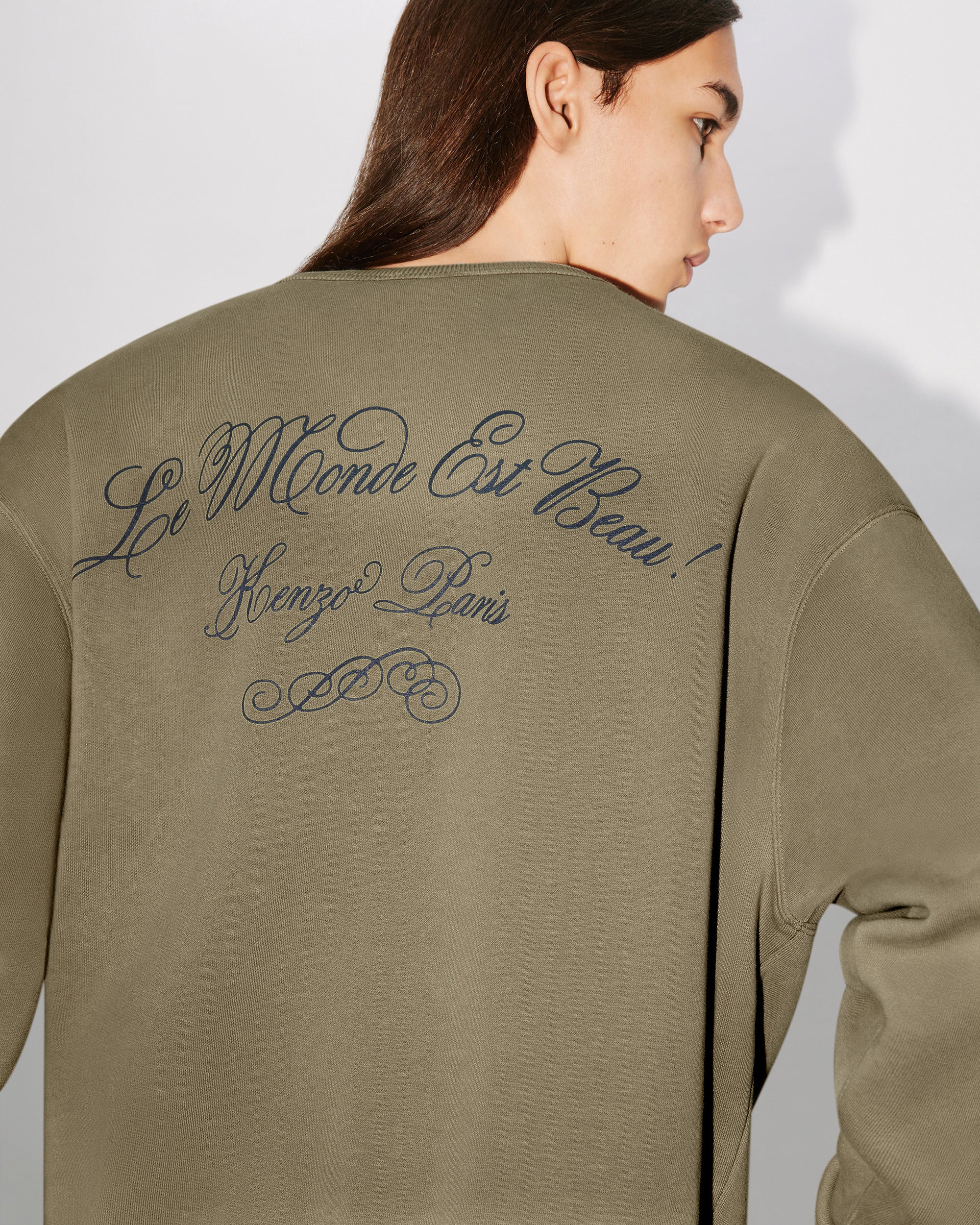 Kenzo Tiger Patch Oversized Sweatshirt - Taupe
