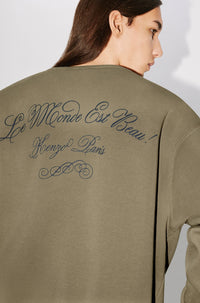 Sweatshirt oversize "Kenzo Tiger Patch" - Taupe