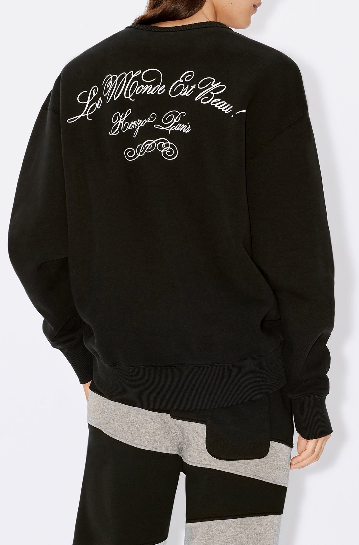Sweatshirt oversize "Kenzo Tiger Patch" - Black