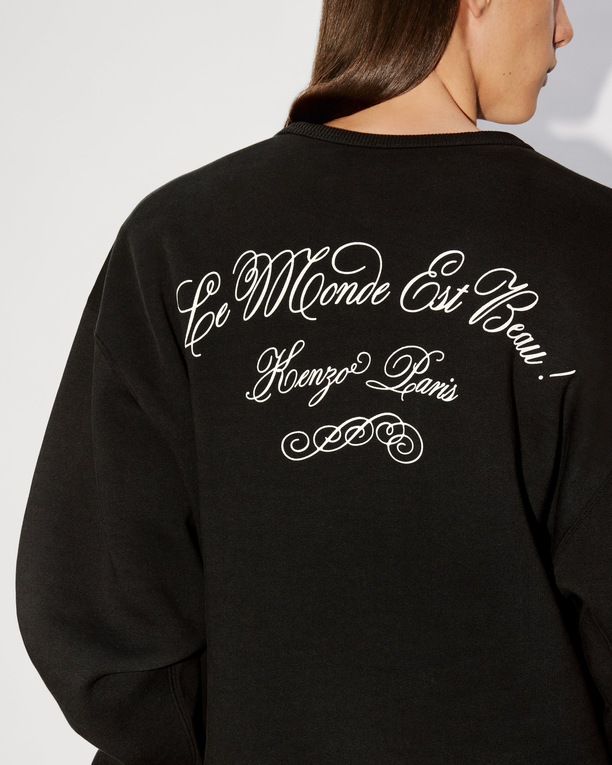 Sweatshirt oversize "Kenzo Tiger Patch" - Black