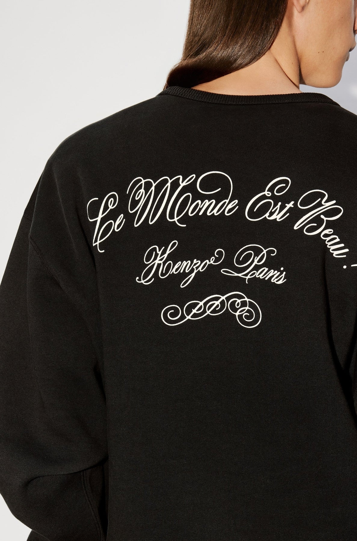 Sweatshirt oversize Kenzo Tiger Patch - Black