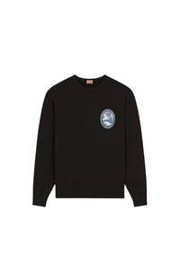 Sweatshirt oversize "Kenzo Tiger Patch" - Black