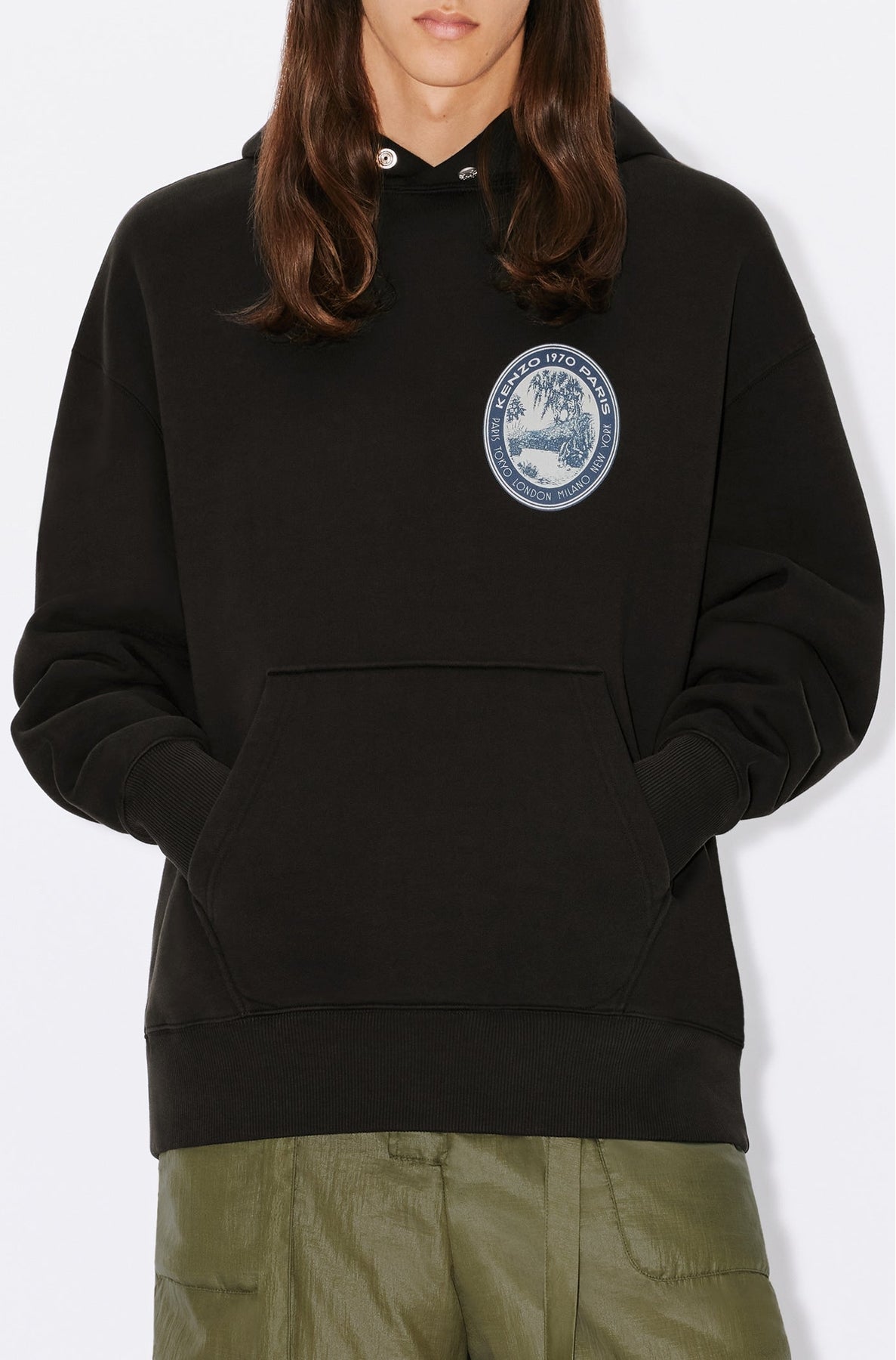 Kenzo Tiger Patch Hoodie - Black