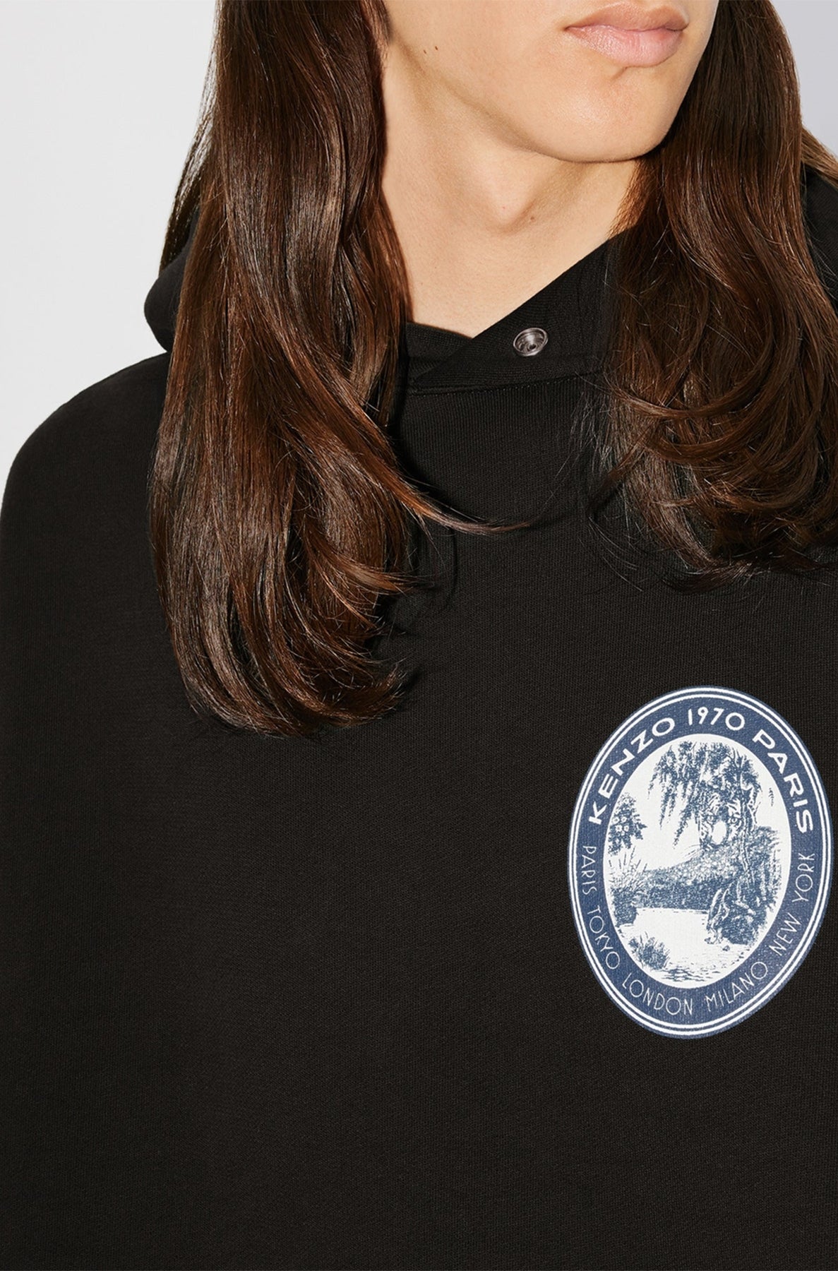 Kenzo Tiger Patch Hoodie - Black