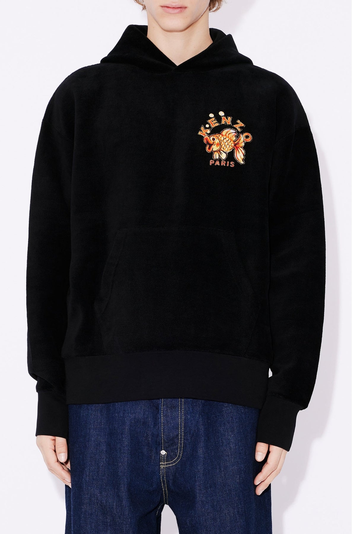 Sweatshirt oversize brodé "Kenzo Kingyo" - Black