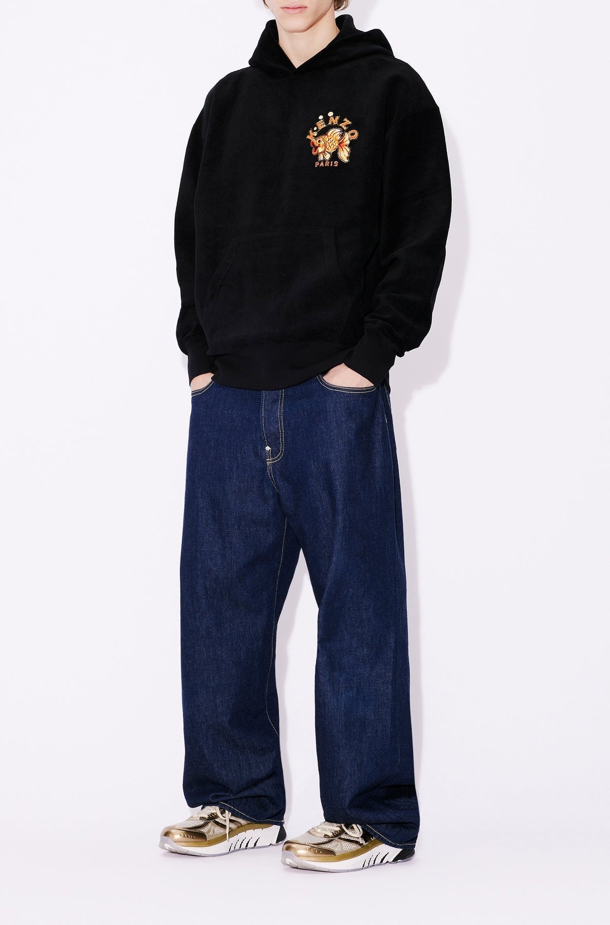 Sweatshirt oversize brodé "Kenzo Kingyo" - Black