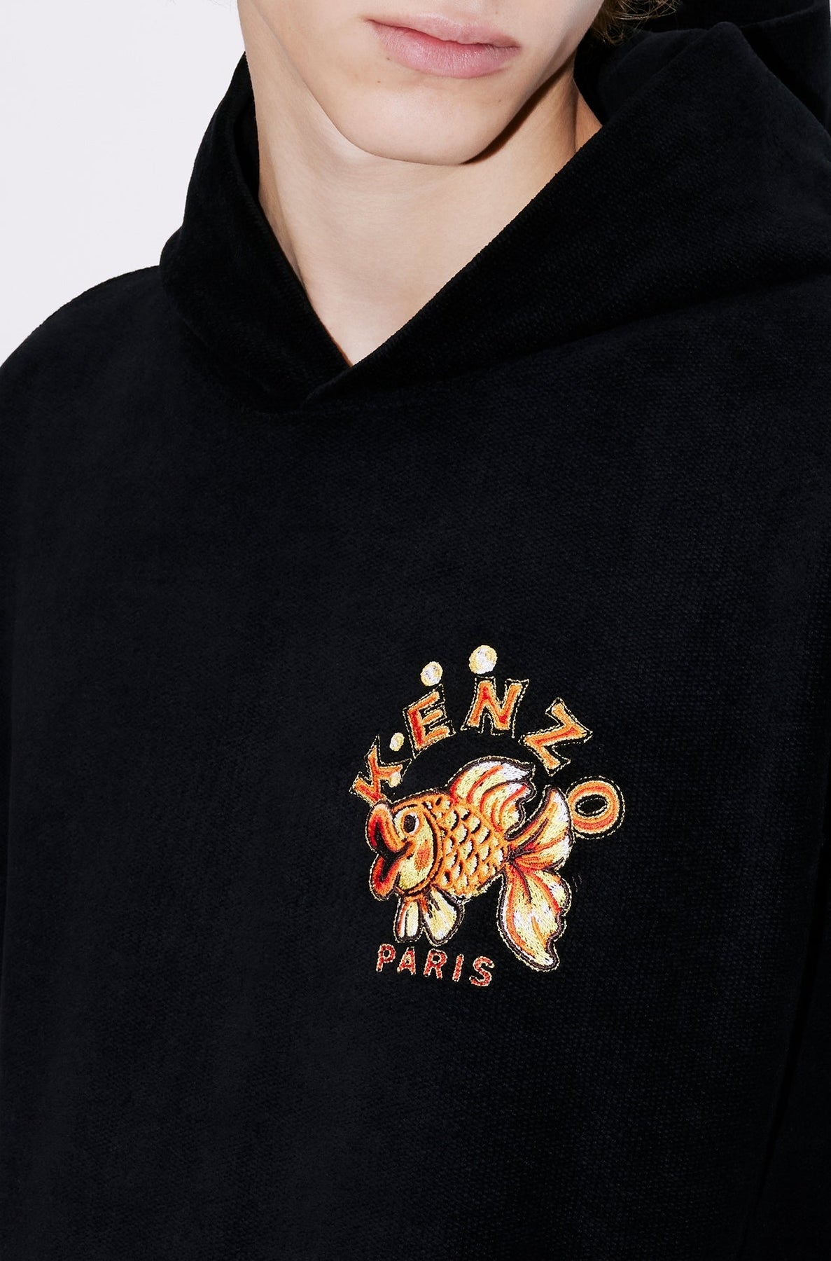 Sweatshirt oversize brodé "Kenzo Kingyo" - Black