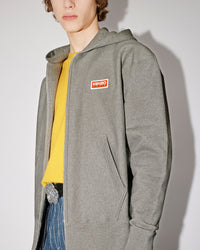 Sweatshirt zippé oversize "Kenzo Paris" - Pearl Grey