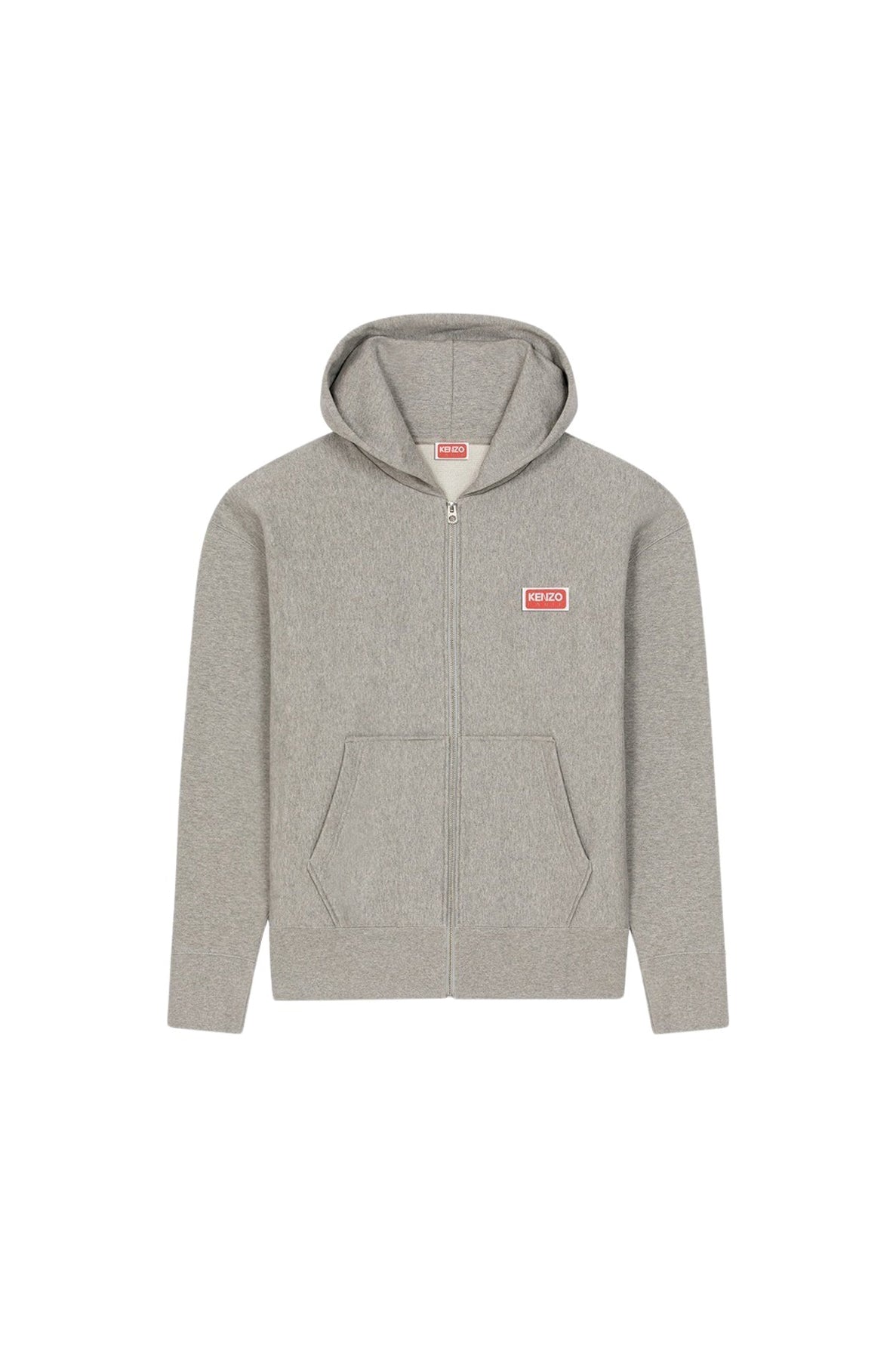Sweatshirt zippé oversize "Kenzo Paris" - Pearl Grey