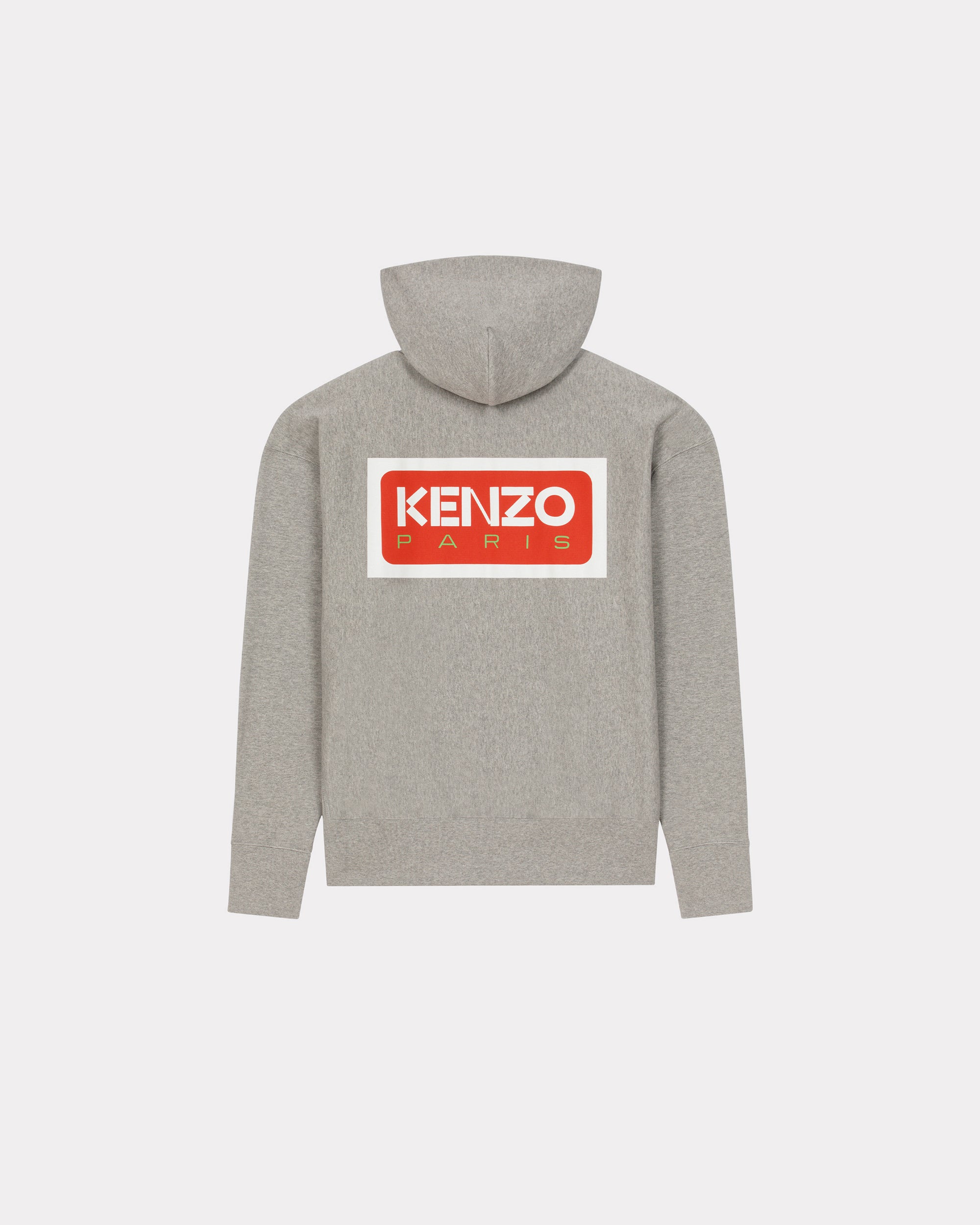 Sweatshirt zippé oversize "Kenzo Paris" - Pearl Grey