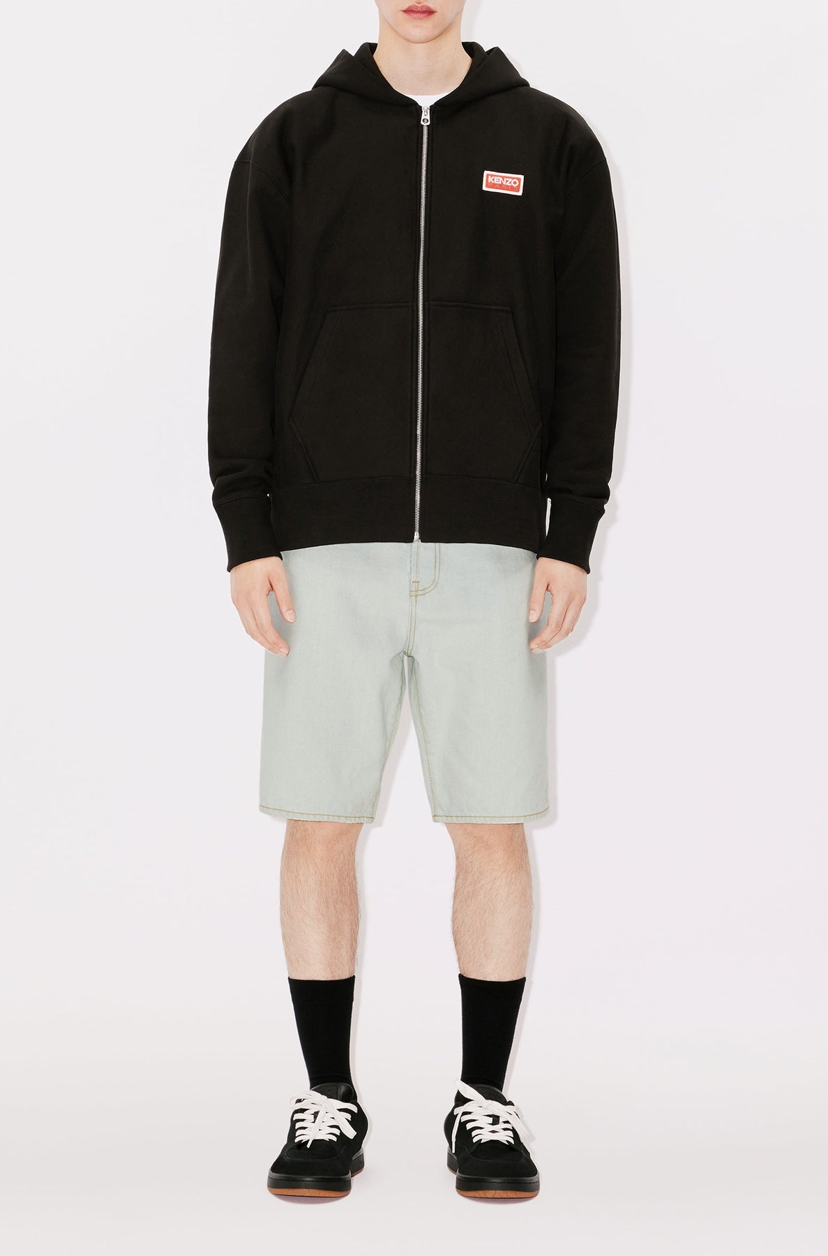 Sweatshirt zippé oversize "Kenzo Paris" - Black