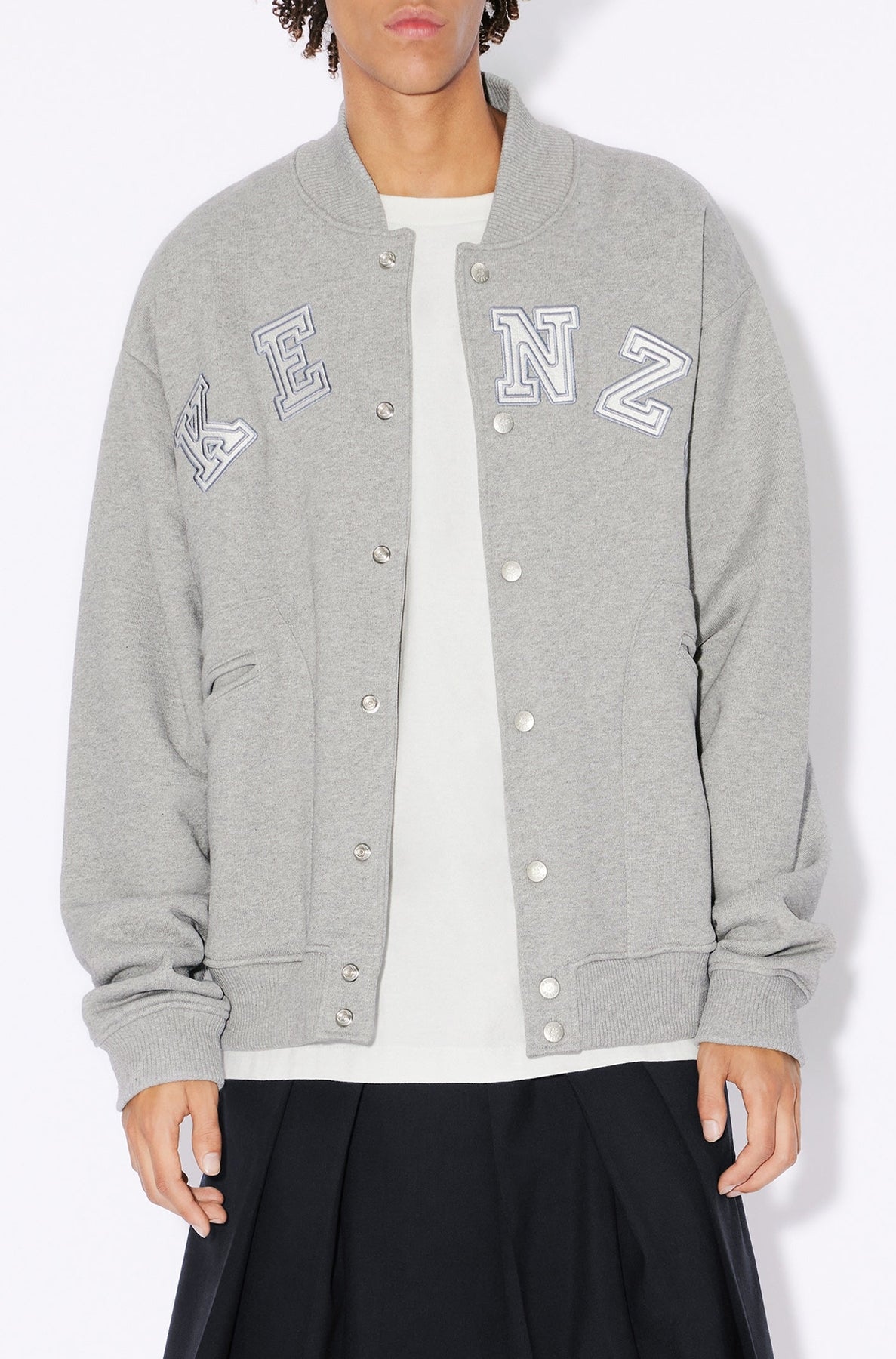 Sweatshirt brodé "Kenzo Academy" - Pearl Grey