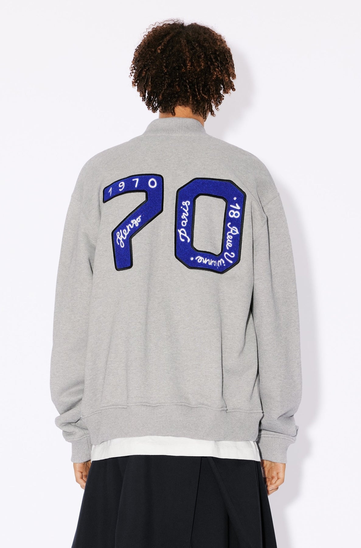 Sweatshirt brodé "Kenzo Academy" - Pearl Grey